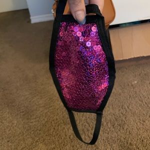 Purple sequin mask